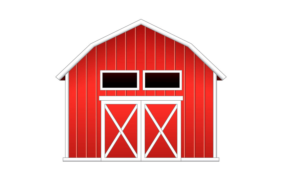 赤い納屋のイラスト PNG 無料
