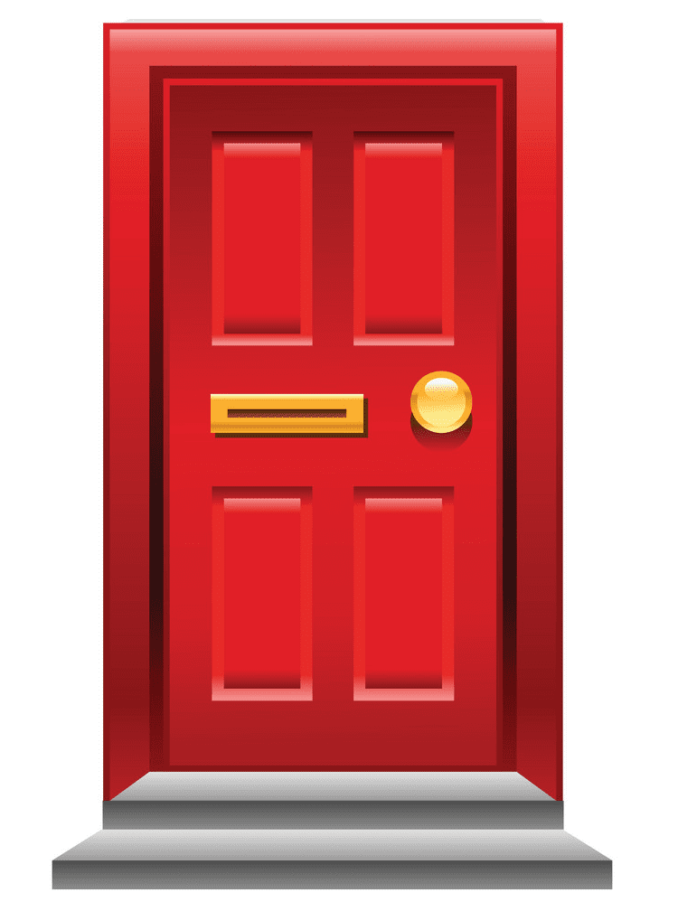 赤い扉のイラスト