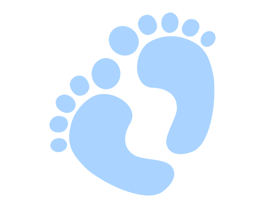 青い赤ちゃんの足 イラスト画像 イラスト