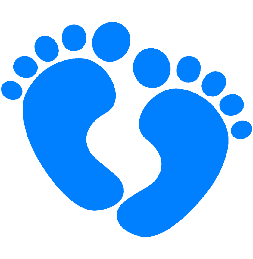 青い赤ちゃんの足 イラスト 無料 イラスト