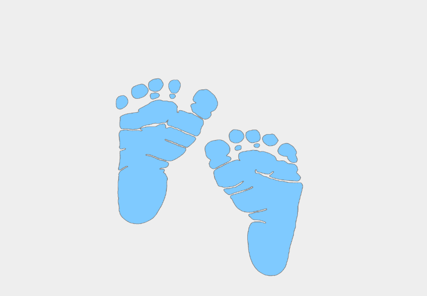 青い赤ちゃんの足のイラスト 無料画像 イラスト
