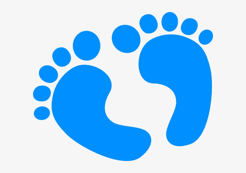青い赤ちゃんの足のイラストpng イラスト
