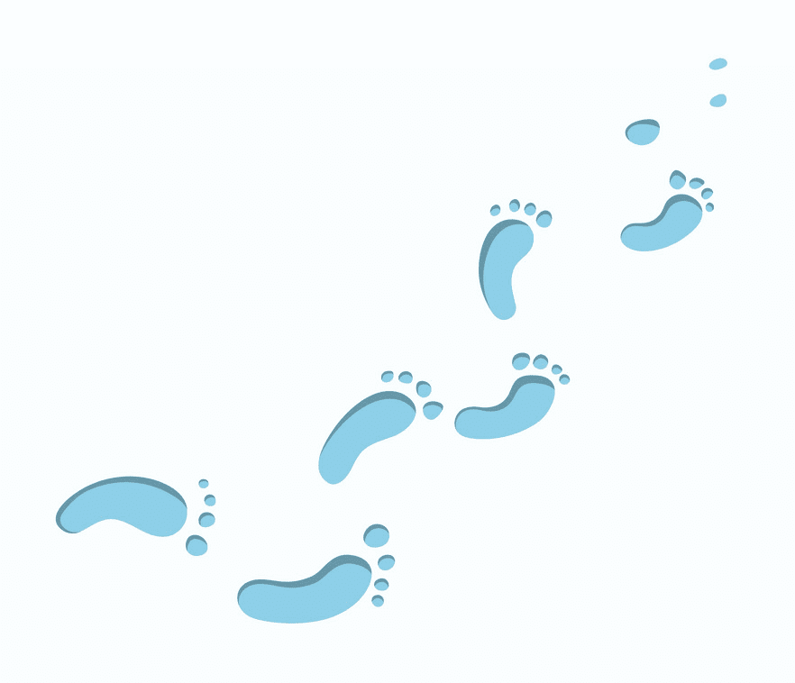 ビッグフットの足跡の図 イラスト