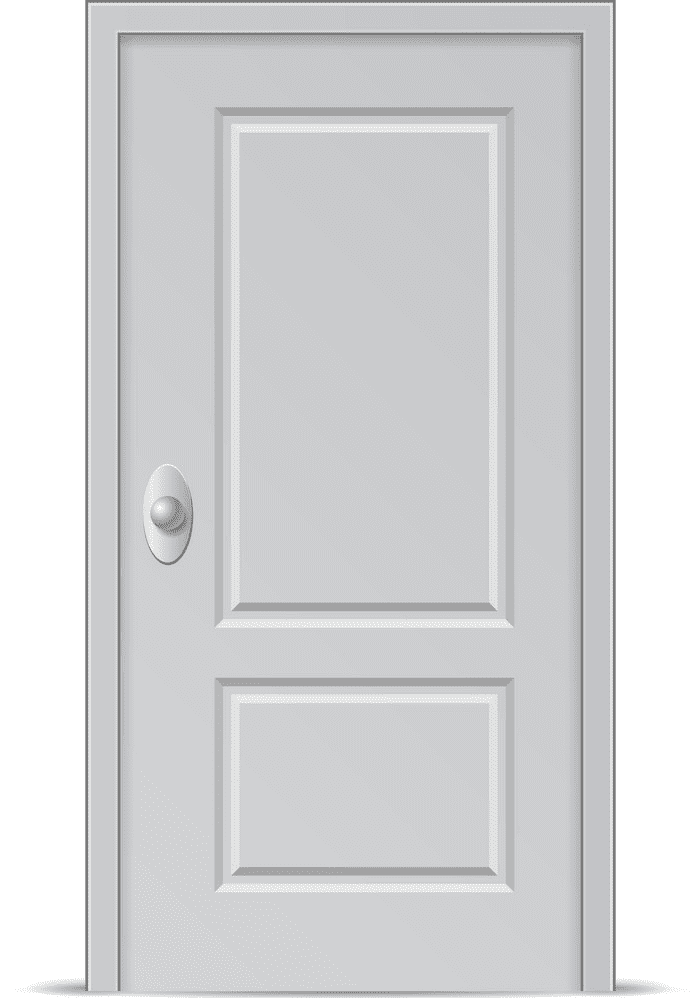ドアを閉めるの図 イラスト