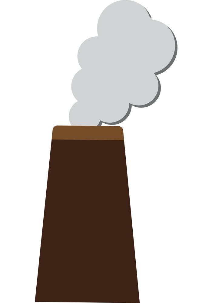 煙突の煙 イラストイメージ