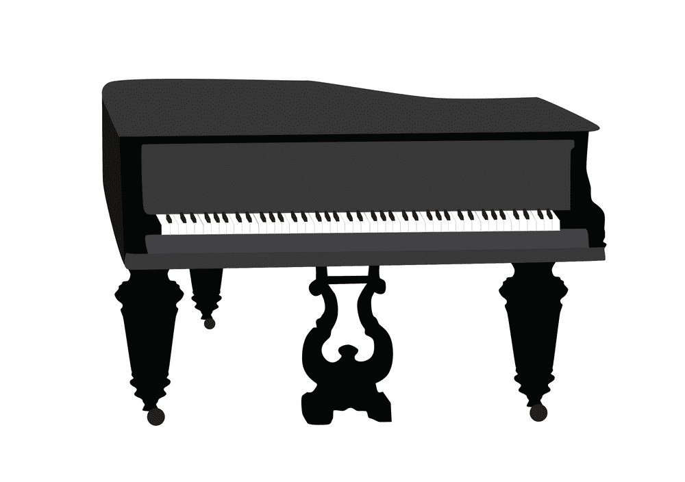 グランドピアノのイラスト 無料