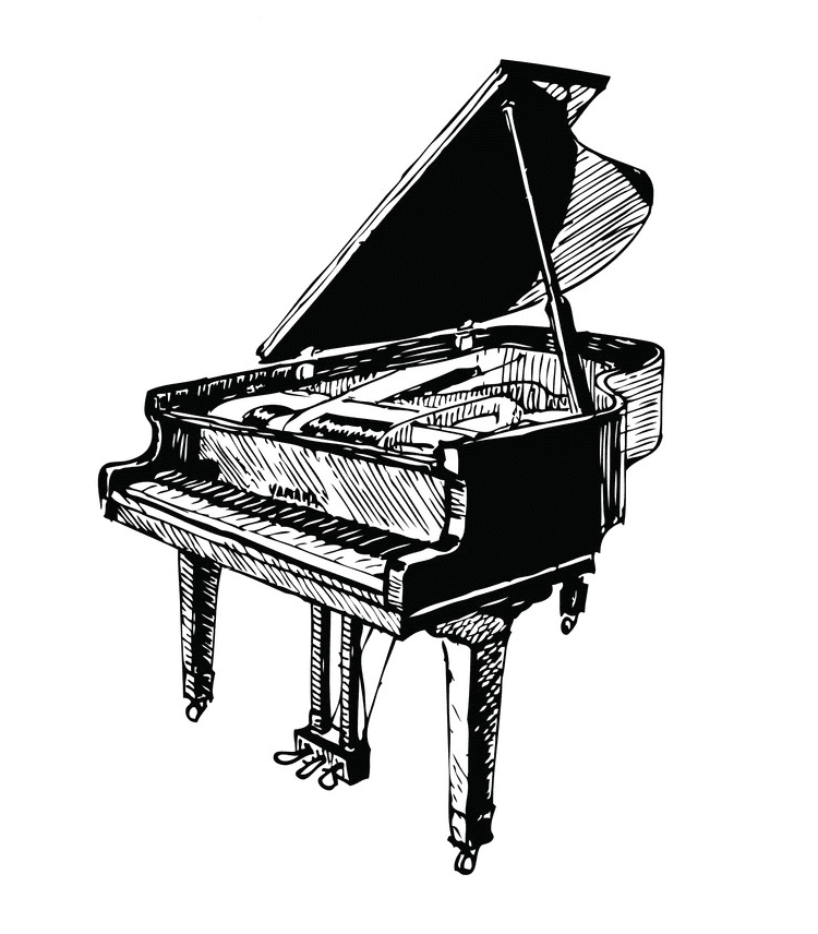 グランドピアノのイラスト png イメージ イラスト
