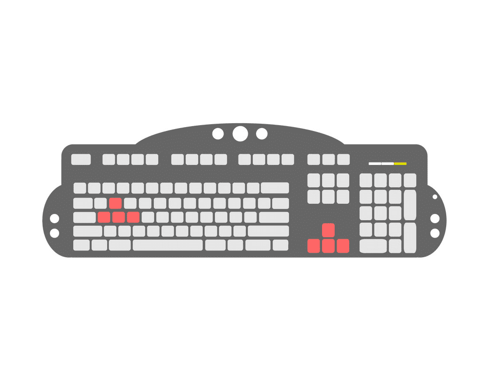 コンピューターのキーボードのイラスト無料画像 イラスト