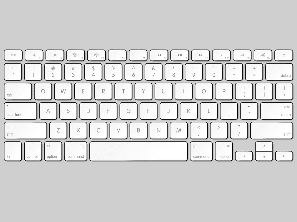 コンピューターのキーボードの図 イラスト