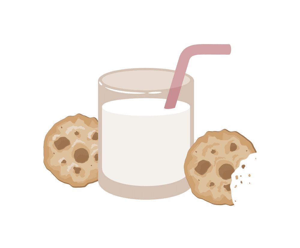 クッキーと牛乳 イラスト イメージ イラスト