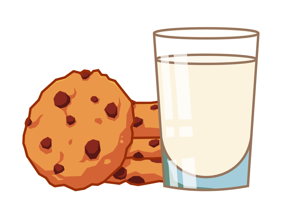 クッキーと牛乳のイラスト画像 イラスト