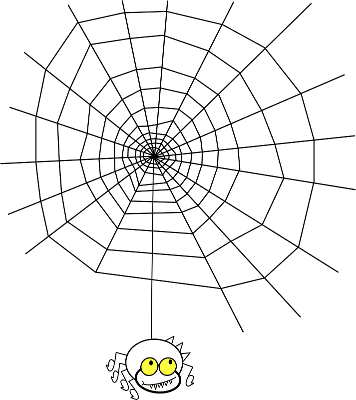 蜘蛛の巣 イラスト 背景透明2 イラスト