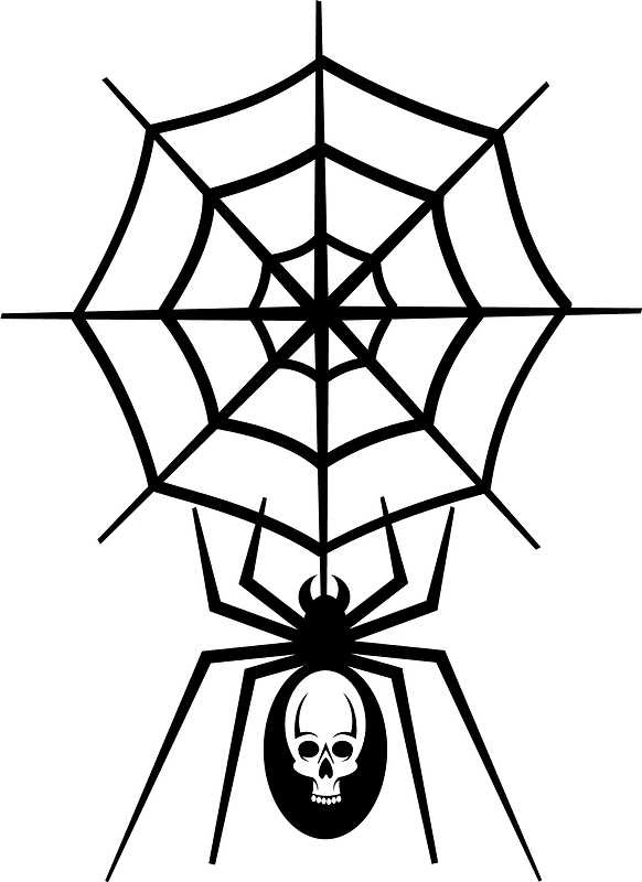 蜘蛛の巣 イラスト 背景透明6