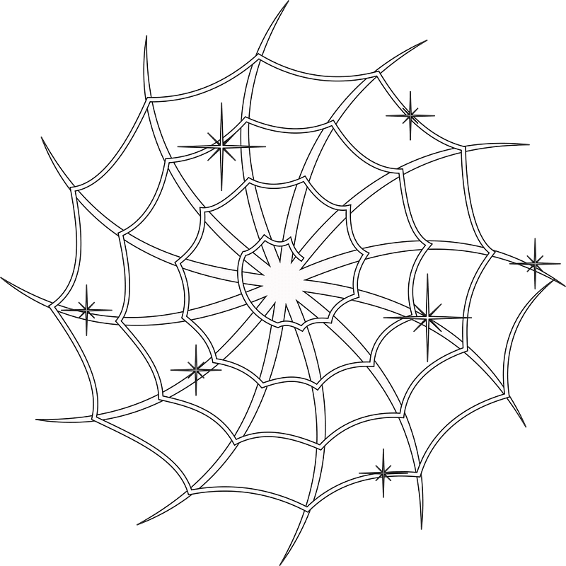 蜘蛛の巣 イラスト 透過画像