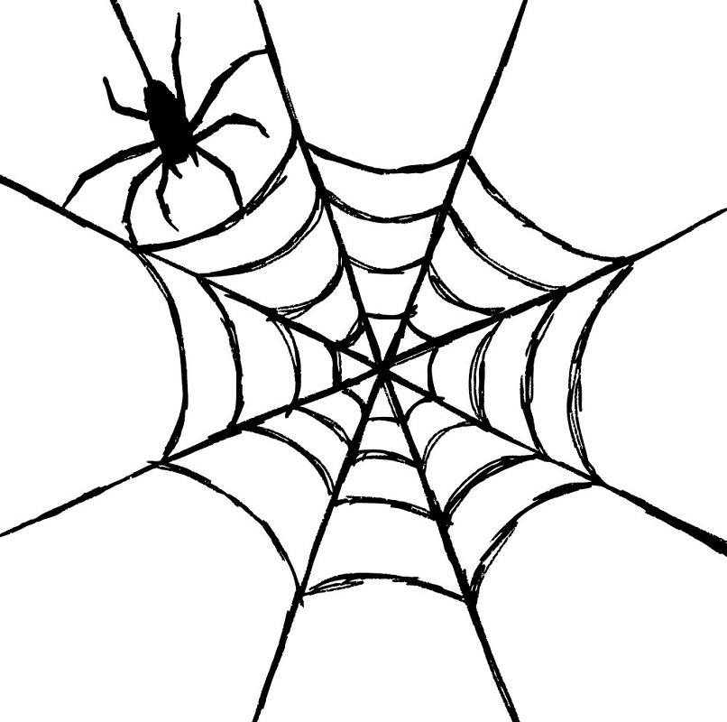 蜘蛛の巣のイラスト 1