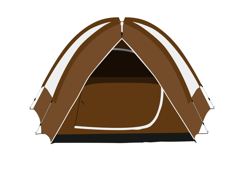キャンプテントのイラスト 無料画像
