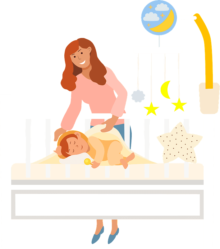ママと赤ちゃんのイラスト透明