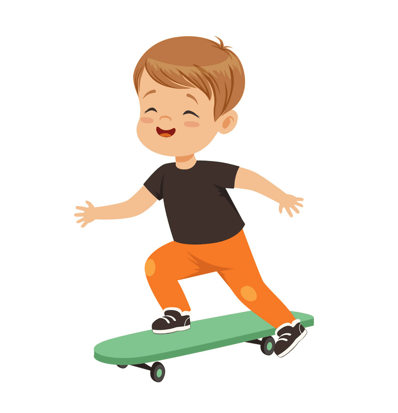 無料のスケートボードに乗るイラスト PNG 画像