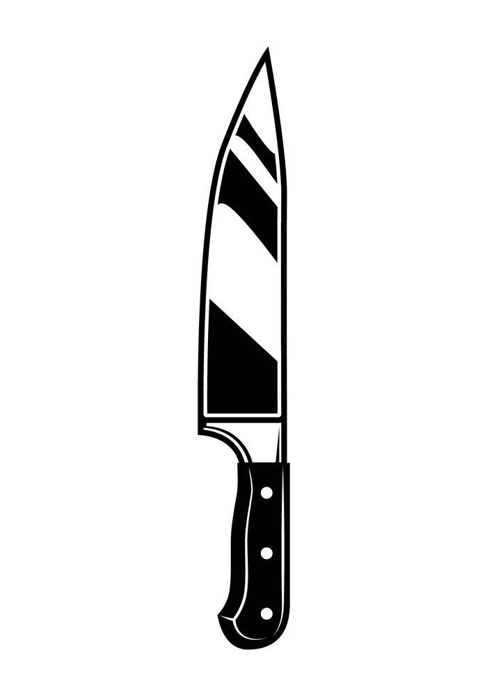 ナイフの無料イラスト 白黒 イラスト