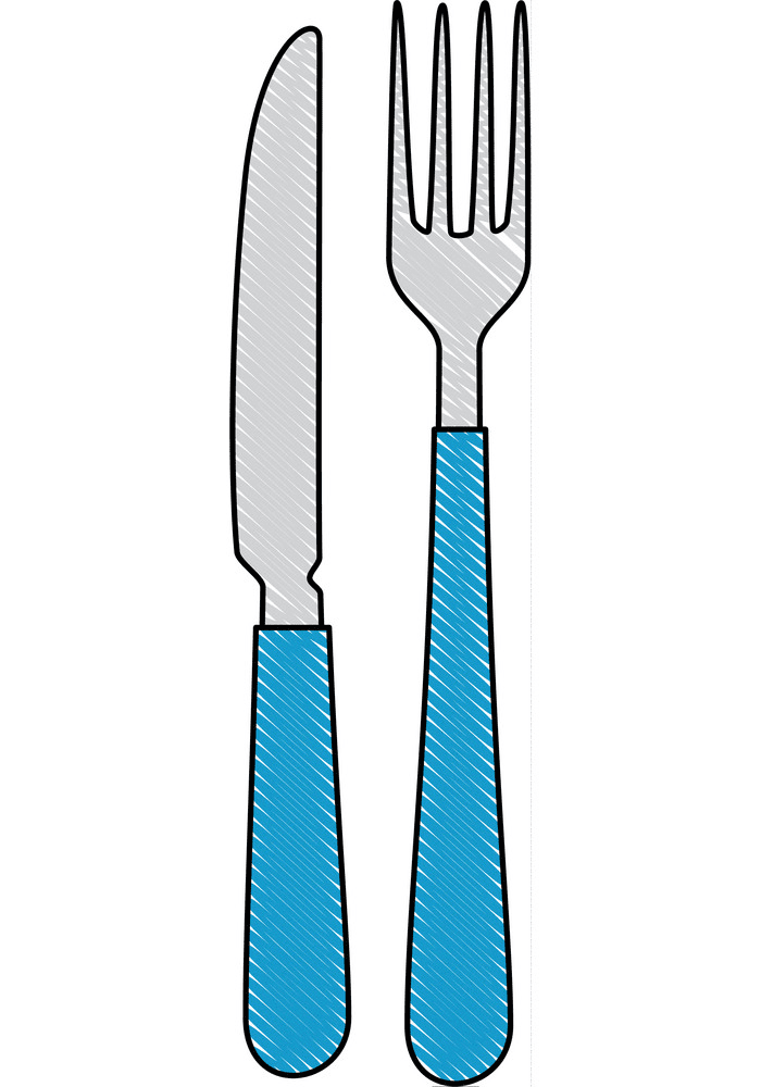 ナイフとフォークのイラスト イラスト