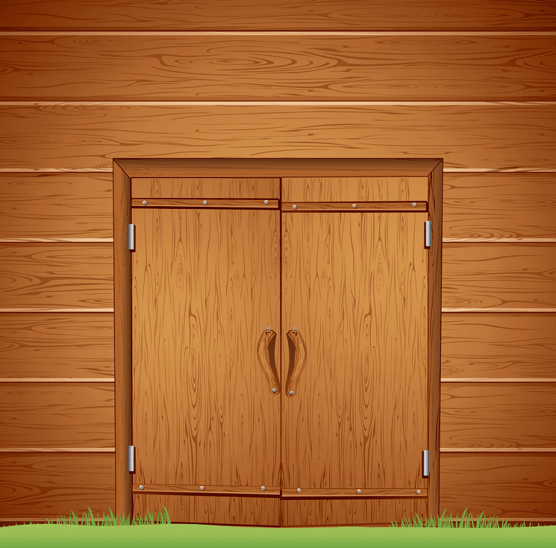 納屋のドアの図 イラスト