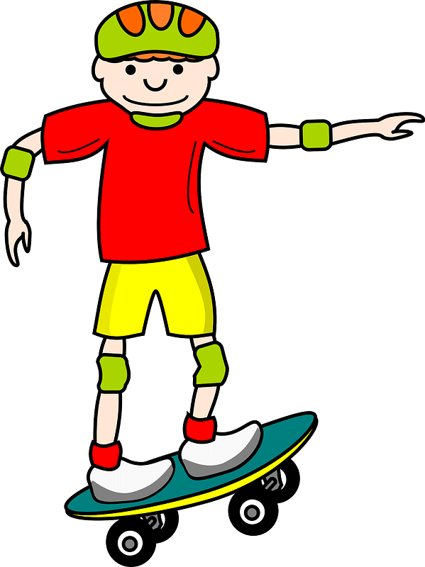 男の子 スケートボード イラスト 透明