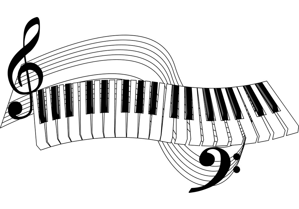 ピアノ鍵盤イラスト3 イラスト