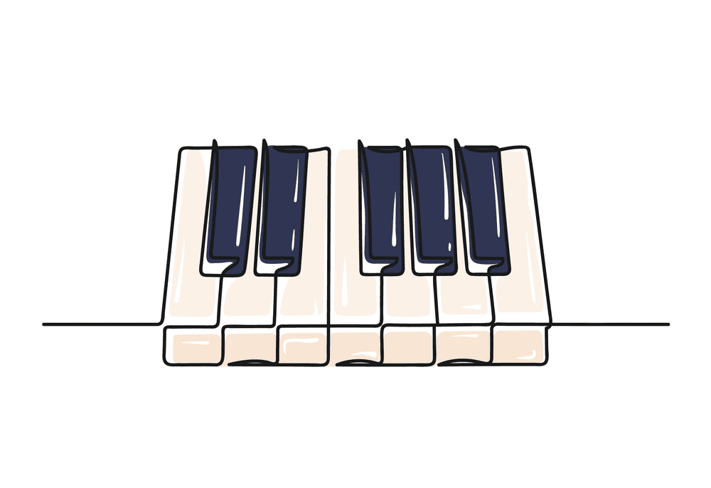 ピアノ鍵盤イラスト4 イラスト