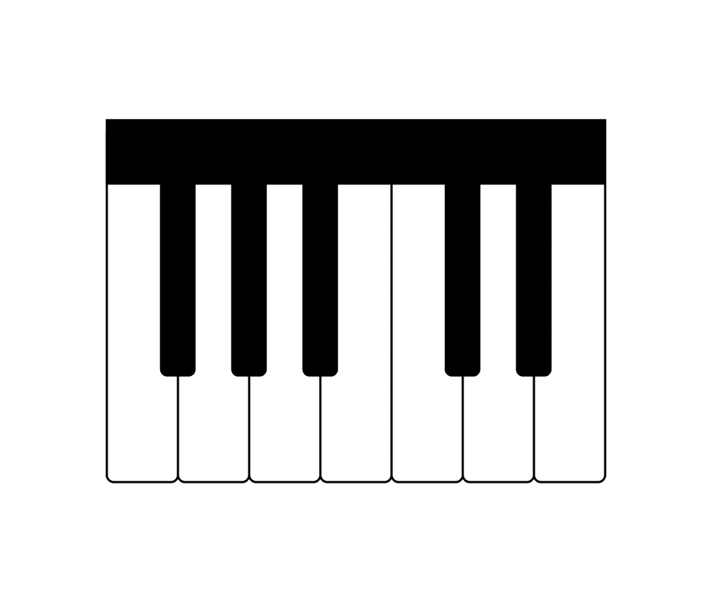 ピアノ鍵盤イラスト7 イラスト