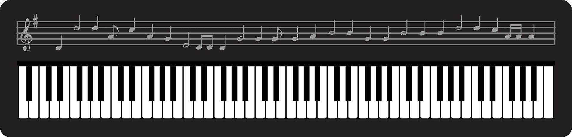 ピアノ鍵盤イラスト透明1 イラスト