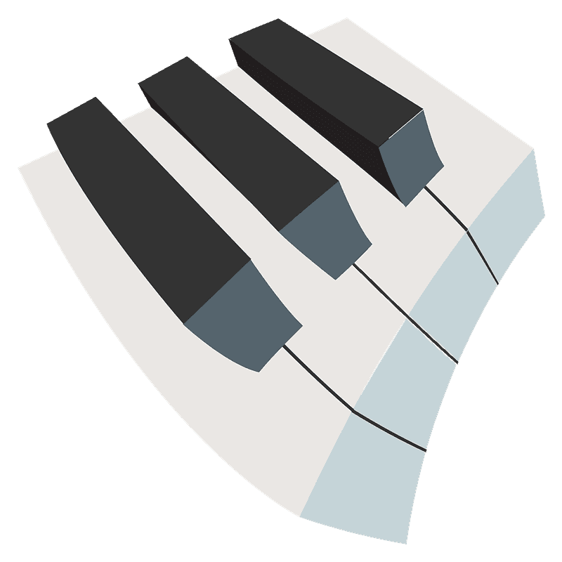 ピアノ鍵盤イラスト透明3 イラスト