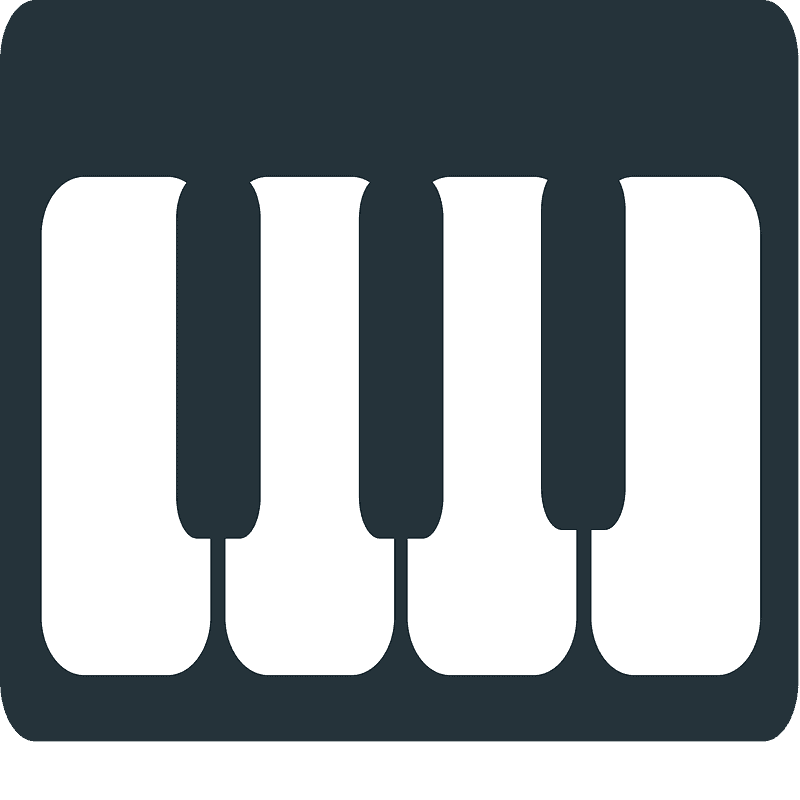ピアノ鍵盤イラスト透明4 イラスト