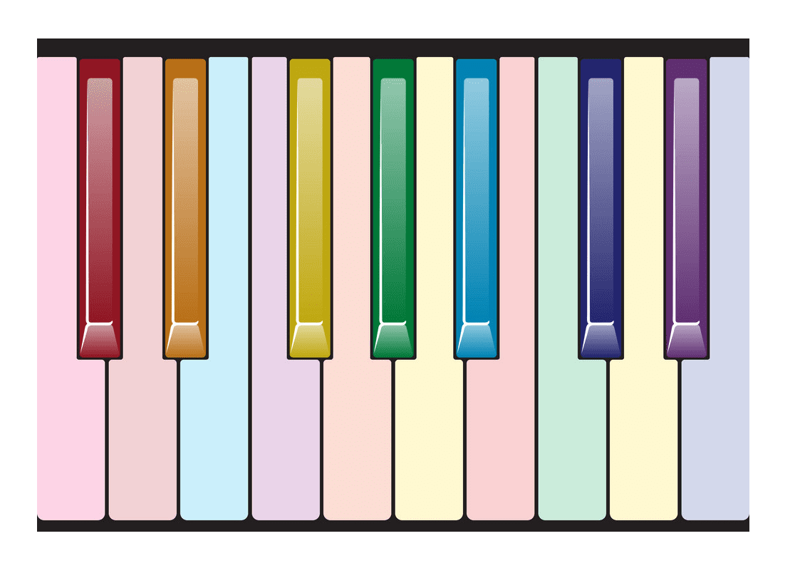 ピアノ鍵盤の無料イラスト イラスト