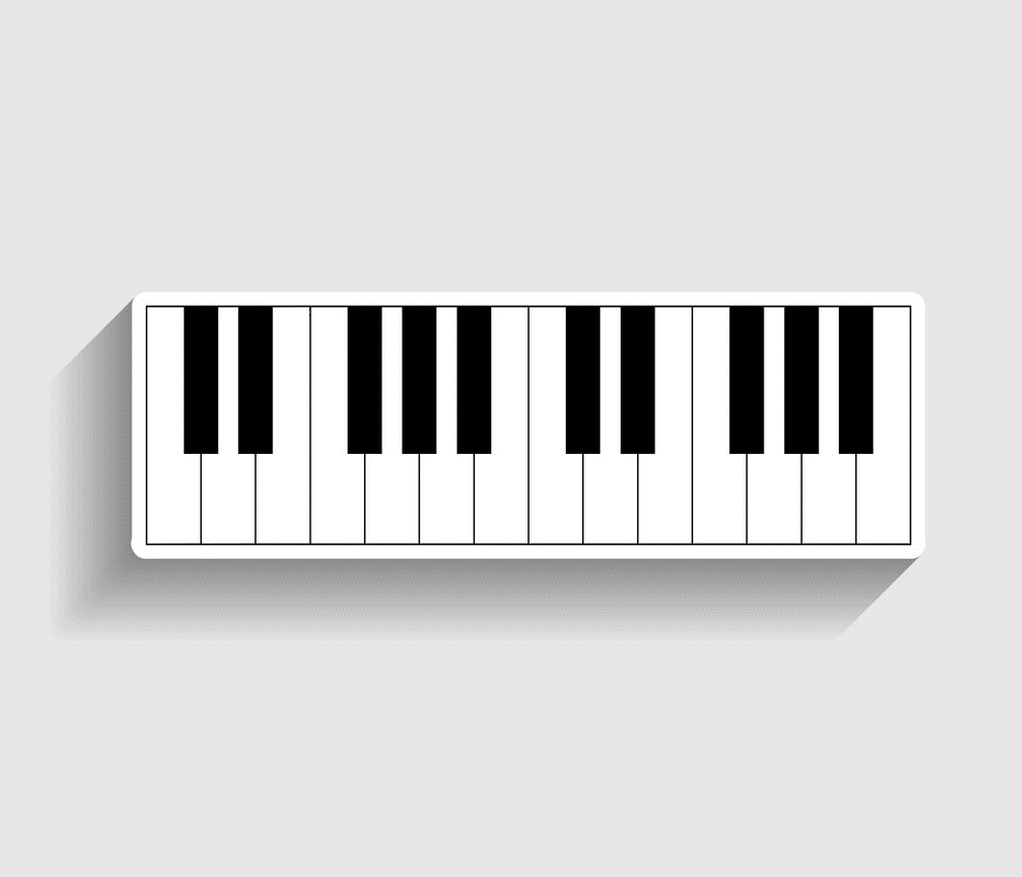 ピアノの鍵盤 イラストイメージ イラスト