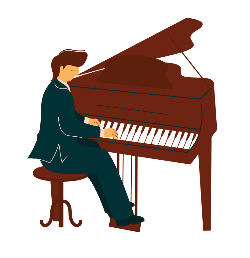 ピアノを弾く イラスト 無料画像 イラスト