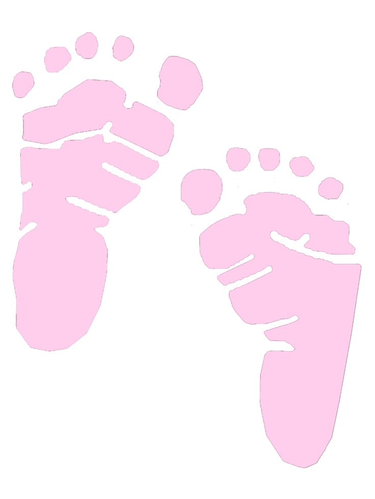 ピンクの赤ちゃんの足 イラスト画像 イラスト