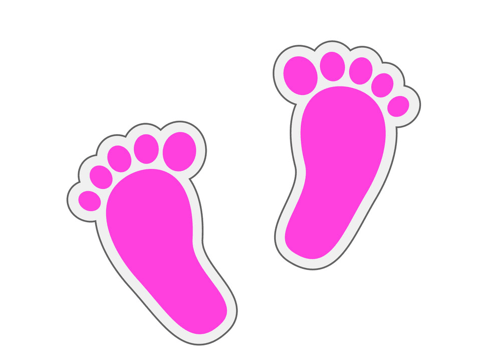 ピンクの赤ちゃんの足 イラスト 無料 イラスト