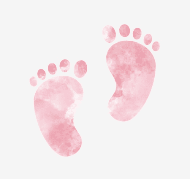ピンクの赤ちゃんの足のイラスト 1 イラスト