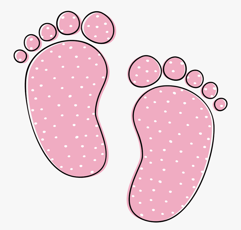 ピンクの赤ちゃんの足のイラスト 2 イラスト