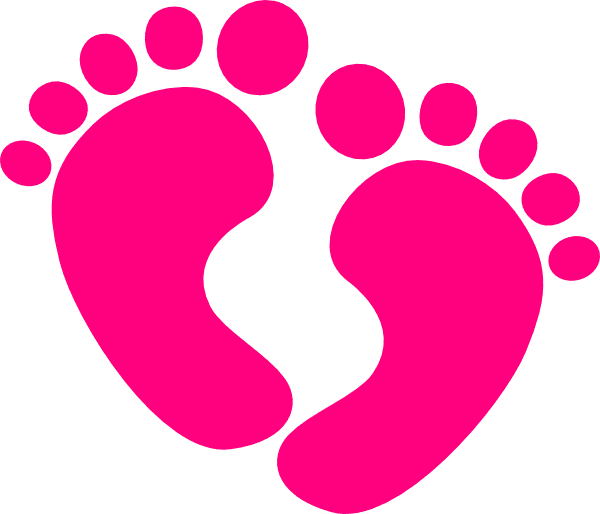 ピンクの赤ちゃんの足のイラスト画像 イラスト