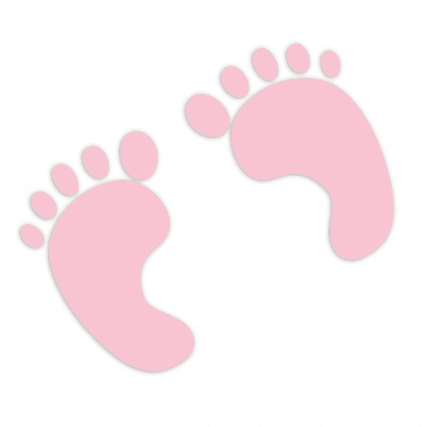 ピンクの赤ちゃんの足のイラスト無料画像 イラスト
