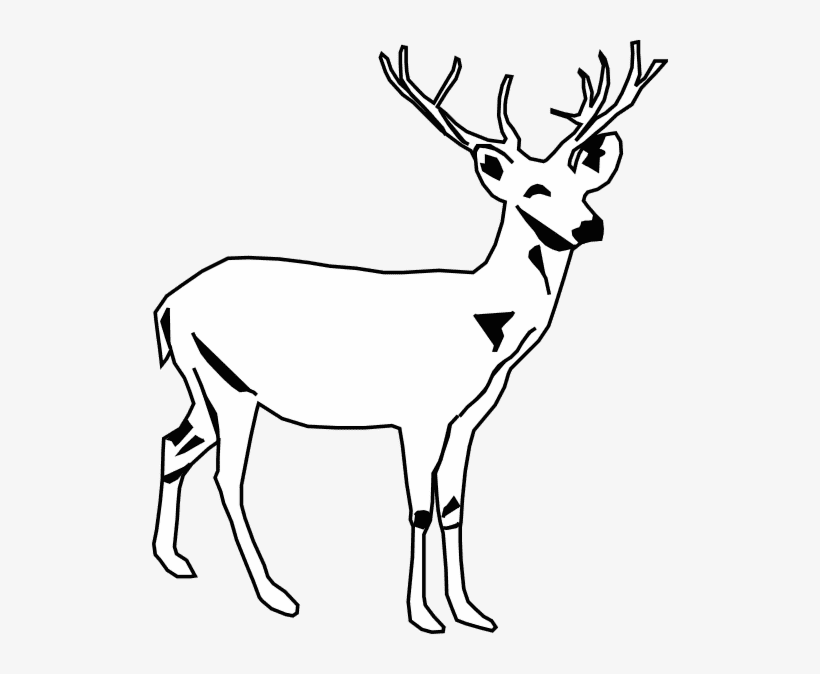 鹿のイラスト 白黒 PNG イメージ イラスト