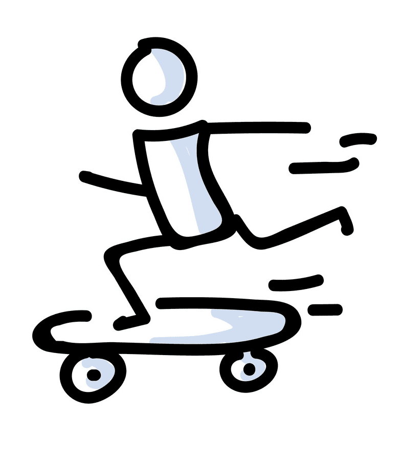 スケートボードに乗る イラスト 無料画像 イラスト