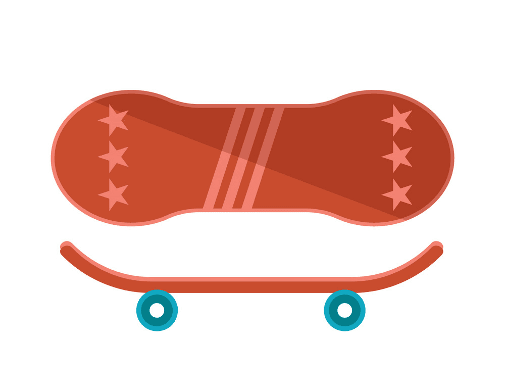 スケートボードの無料イラスト