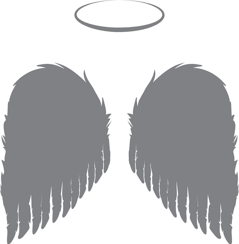 天使の羽と後光のイラスト画像 イラスト