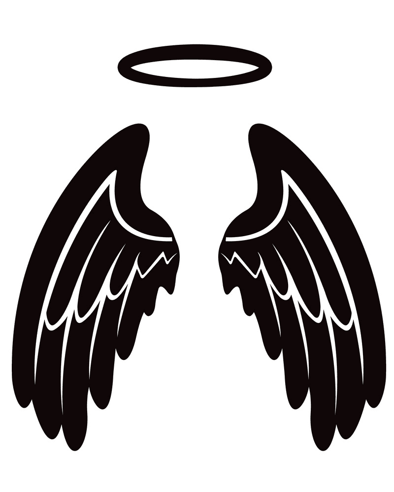 天使の羽と後光のイラスト png イメージ イラスト