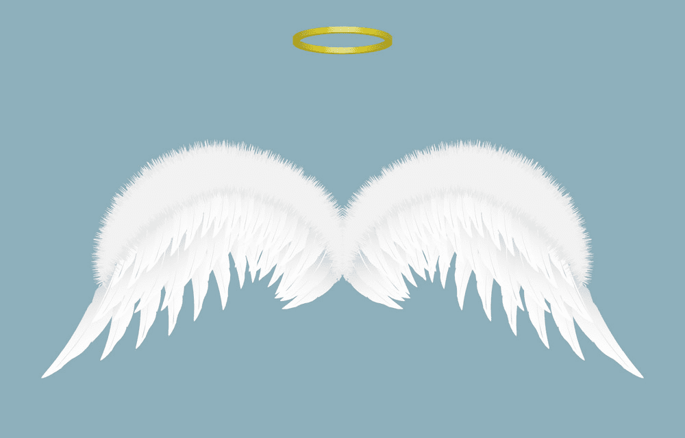 天使の羽と光輪のイラスト png 無料 イラスト