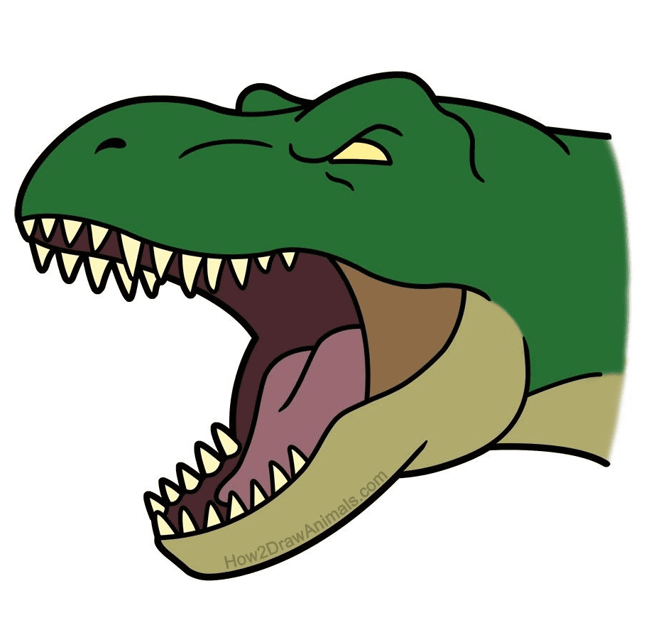 ティラノサウルスの頭 イラスト画像
