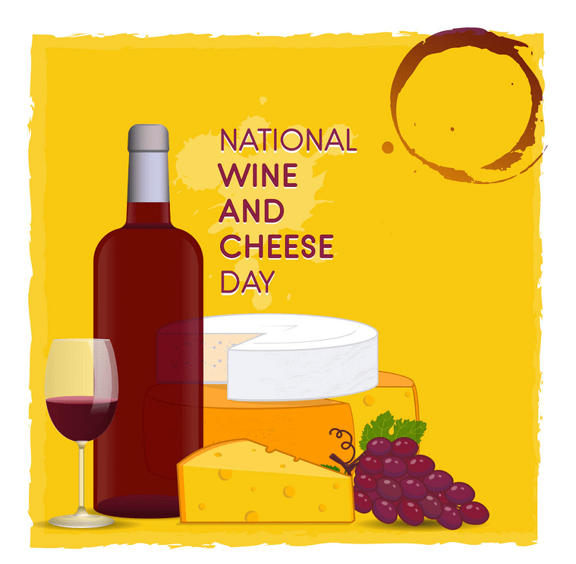 ワインとチーズのイラスト 10 イラスト