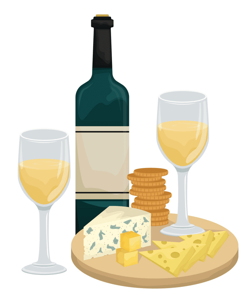 ワインとチーズのイラスト2 イラスト